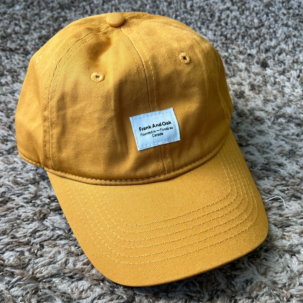Frank & Oak mustard yellow Dad cap baseball hat Adult OS